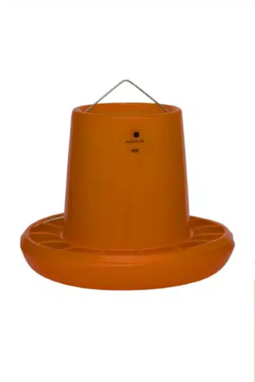 Comedero para pollos piso naranja